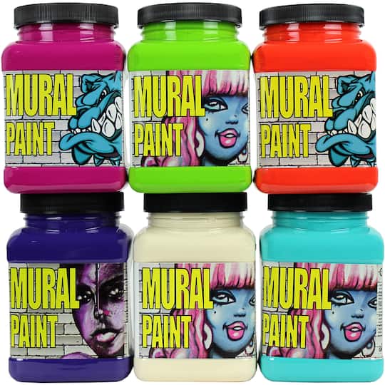 Chroma Mural Paint 16oz. Bright Colors Set